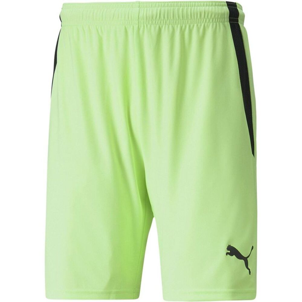 Puma Mens TeamLIGA Side Stripe Football Shorts / Lime/Black